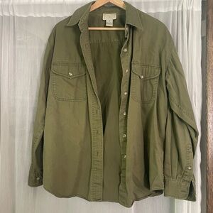 Christopher & Banks Men's Green Shirt Jacket